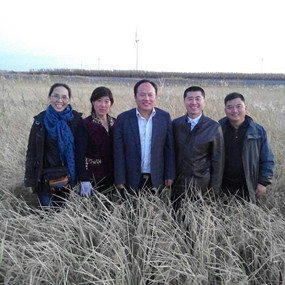 2014年與溫中申博士（留學(xué)日本）合作鹽堿地改良并重建土壤生態(tài)系統(tǒng)示范試驗(yàn)(圖5)